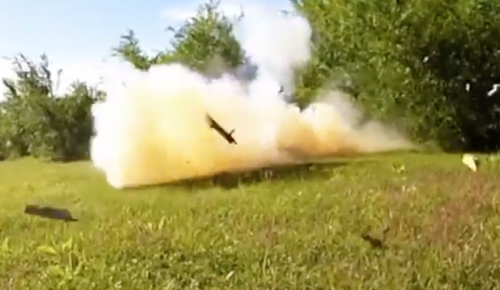 Mosque replica exploding - video snapshot